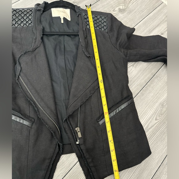 Maje Blazer with Black Leather Detail - Picture 5 of 8